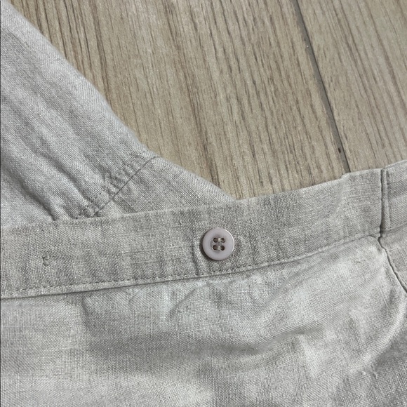 Elegant Beige Linen Shirt Jacket - Picture 6 of 7